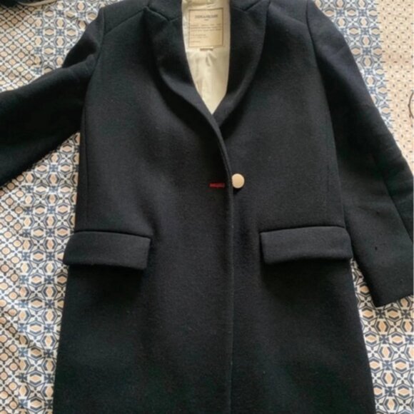 Zadig & Voltaire Marco Coat – Navy & Red Wool Blend – Size S - Picture 2 of 16